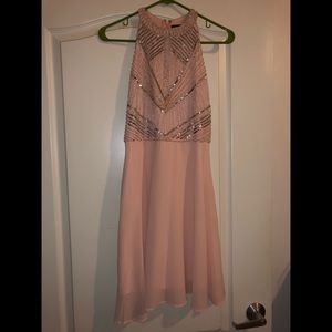 Pink sequenced dress